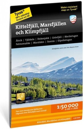 Calazo Kittelfjäll, Marsfjällen & Klimpfjäll 1:50 000