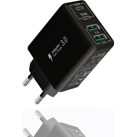 USB-C Multi Laddare 40W Snabbladdningshubb, Adapter med Flera USB-Portar, Universell Snabbladdningsstation för Enheter