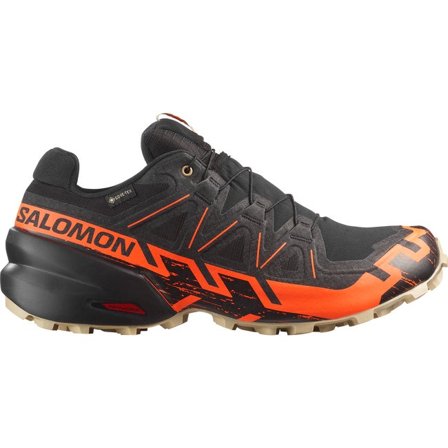 Salomon - Chaussures de trail running pour homme Speedcross 6 Gore-tex - Black / Shocking Orange / White Pepper - 40