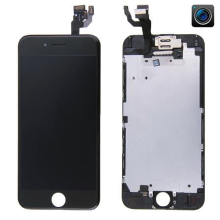 Iphone 6s Lcd + Touch Display Skärm Med Kamera Och Ram - Svart