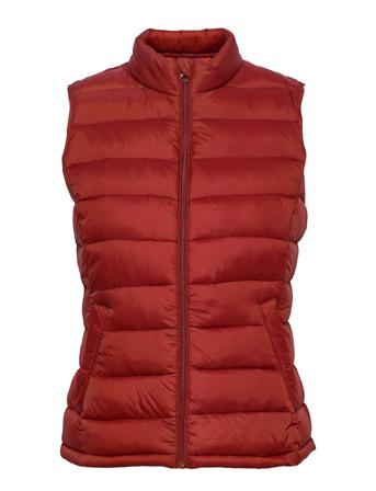 Viminsk Short Quilted Waistcoat/Pb Red Vila