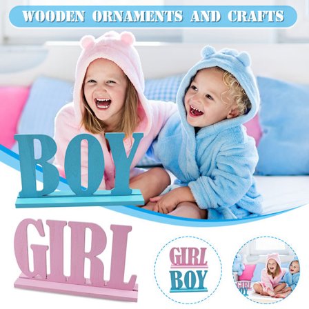 Genus Reveal Party Dekoration Träbrev Födelsedagstema Party Supply