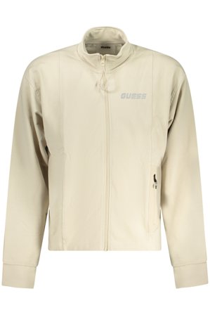 Guess Jeans Felpa Con Zip Uomo Beige
