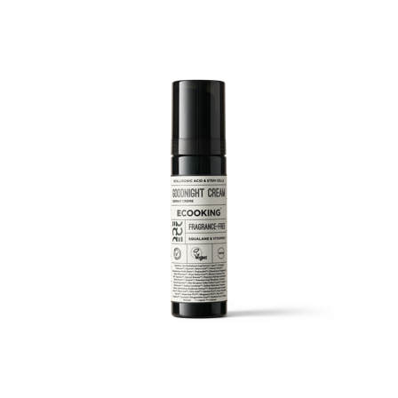 Ecooking Godnat Creme 50ml - Opstrammende & Fugtgivende Hudpleje til Natten med Plantestamceller & Hyaluronsyre