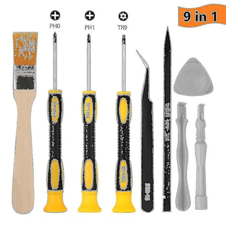 Playstation 4 Komplette Skruetrækkersæt Reparation Rengøring Værktøjssæt - Ps4 Sikkerhed Torx Skruetrækker T9 (tr9) Phillips Ph0 Ph1 (ps4) (FMY)