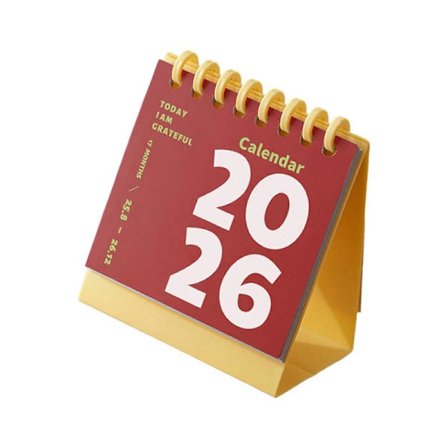 2026 Bordkalender 12 måneders referencer Løber fra januar 2026 til december 2026 Kontor Bordplade Månedlig Kalender til Planer Noter orange farve