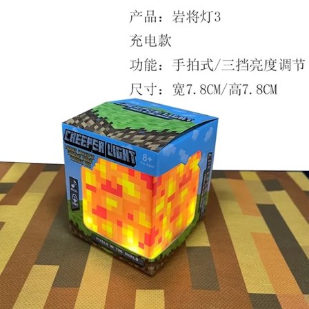 NYTT minecraft Steve Light Up creeper LED Night desktop Light Luminous Toys creeper modell Toy Torch Handhållen&Väggfäste barngåva