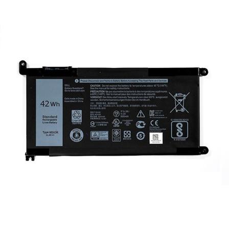 11,4v 42wh Wdx0r Laptop-batteri för 14 5368 5567 7560 5767 7472 7460 7368 7378 5565 3488 3580