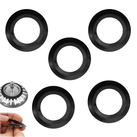 5 kpl Viemärin Tiiviste, Keittiöallas Tiivisteen Vaihto Kumitiiviste Viemärin Sulkijalle ja Suodatin Korille, O-Renkaat Tiivisteet 54mm Ulkohalkaisija