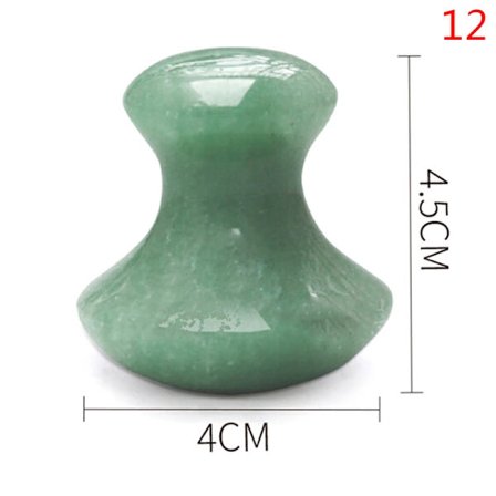 Spa Therapy Vihreä Kvartsikivi Gua Sha Kaavin Hierontalaite Luonnollinen Jade Kasvojen Akupunktiopiste Guasha Hierontalaite