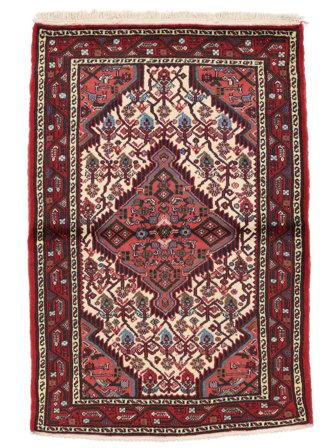 Tapis Hamadan 80X112 Noir/Rouge Foncé (Laine, Perse)