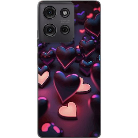 Yhteensopiva Puhelinkuori Motorola Motorola Moto G75 KeskiyönSydämet