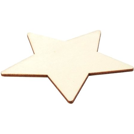 25-pakning trestjerner, kompatible med håndverk, ubehandlede treutskjæringer, kompatible med DIY-prosjekter (4,6 cm)