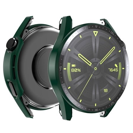 Huawei Watch GT 3 (46mm) matte cover + tempered glass dial plate - Green