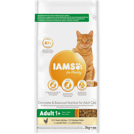 Iams - Cat Adult Succulent Roast Chicken Orange 3 kg - Katt - Kattefôr & kattemat - Tørrfôr for katt - ZOO.no