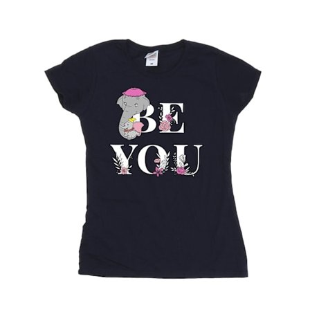 Disney Dam/Damer Dumbo Be You Bomull T-shirt XXL Marinblå