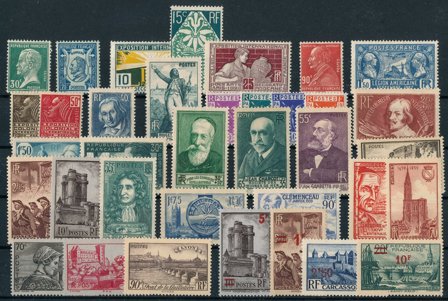 Frankrig 1923-1940 - YT 174-492 - Postfrisk