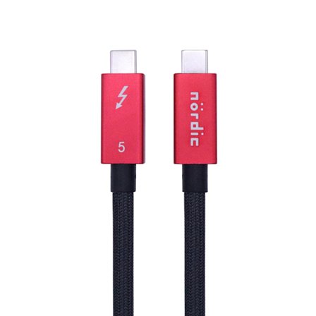 NÖRDIC 2m Thunderbolt 5-kabel 80Gbps dataoverførsel 240W opladning 120Gbps båndbredde 16K60Hz 8K60Hz 4K540Hz