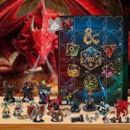 DND Julekalender 2025, Dungeons & Dragons Julekalender, DND Miniaturer, DND Figurer 24 Dages Jule Nedtællingskalender - Perfekt