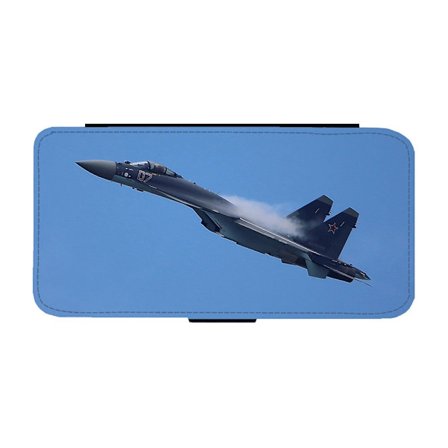 Sukhoi Su-35 Försvars Jaktplan iPhone SE 2020 Flip Mobilfodral