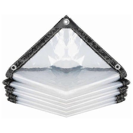 Läpinäkyvä vedenpitävä pressu silmukoilla, PE monikäyttöinen vedenpitävä repeytymistä kestävä ultrakevyt pressu [DB]