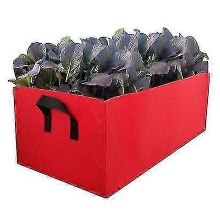 Plantekasser til grøntsager Blomsterpotte Plantekasse Højbed Container Boligindretning 50X30x20cm rød