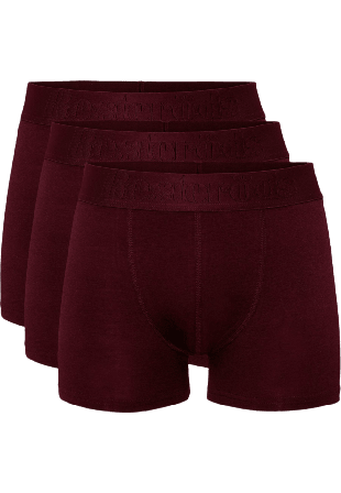 Resteröds Bambu, Boxer "gunnar", 3-pack, Bordeaux Kalsonger Herr Lila S