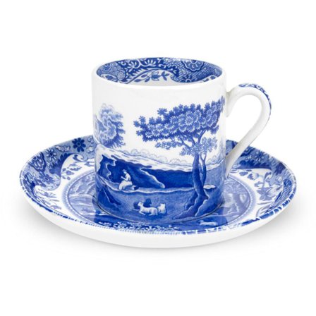 Spode Blue Italian Kaffekopp & Fat 9 cl | Dukning & Servering > Muggar & Koppar > Kopp med fat | Bagaren och Kocken