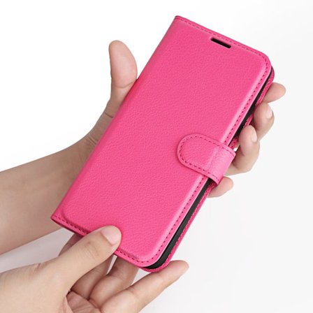 Etui til Samsung S24 Ultra Rose Rød flip skinn stativ lommebok skinn