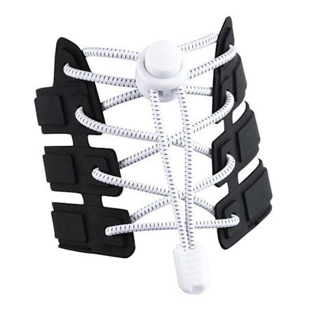 Elastiske lisser (inkludert snøring) - ingen binding av skolisser - hvitt