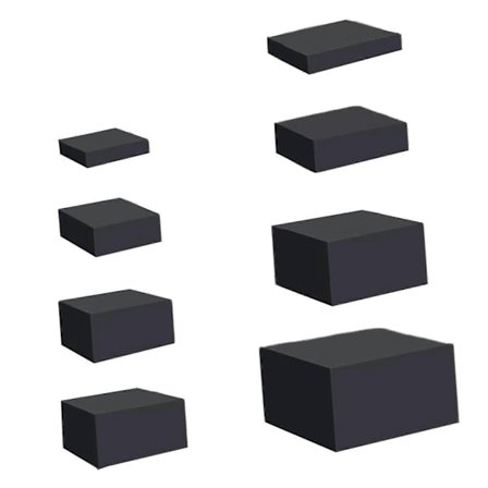 8x Akryl Cube Display Box Riser Nesting Riser Stands til Mad Kage Dessert Hvid-xindaren