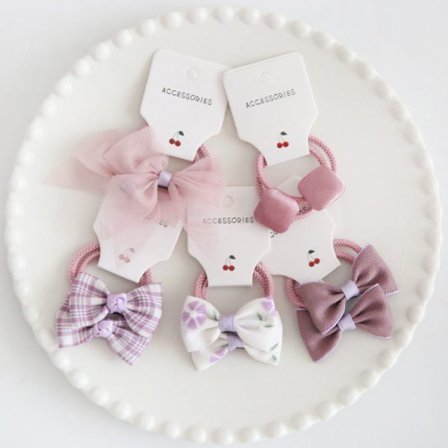 10 st Elastiskt gummiband Hårband Bowknot 9 9