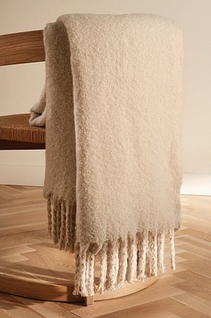 Jotex - Huopa 130x170 Cm Beige Beige - SARA - Osta Torkkupeitot & viltit Jotex