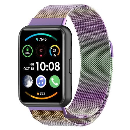For Huawei Watch Fit 2/Watch Fit 2 Active Fint Mesh Urrem i Rustfrit Stål