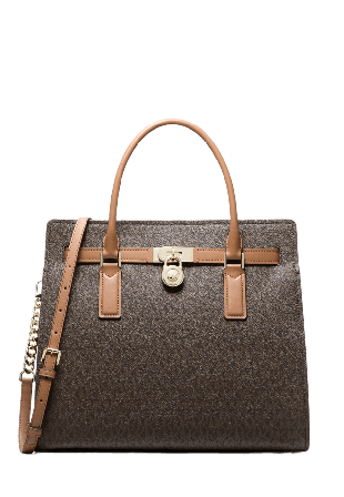 Michael Kors Hamilton Large Satchel Handväskor Dam Brun ONESIZE