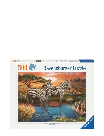 Zebras In Sunset 500P Toys Puzzles And Games Puzzles Classic Puzzles Multi/patterned Ravensburger