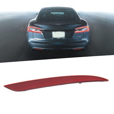Bagkofangerreflektor Rød Linse Bagkofanger Reflekterende Stribe Udskiftning Til Tesla Model S 2018 til 2023 Højre 6007706 00 D