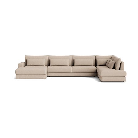 Sevilla U-sofa, venstrevendt - Loop Beige - 420x240x85 - Sofa, u-sofa