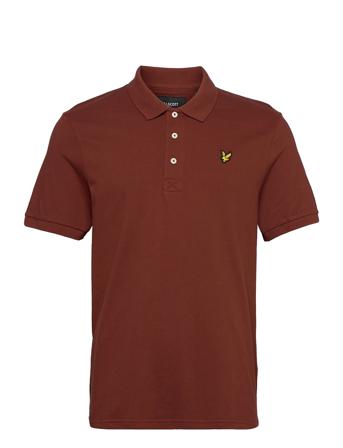 Plain Polo Shirt Polos Short-sleeved Punainen Lyle & Scott