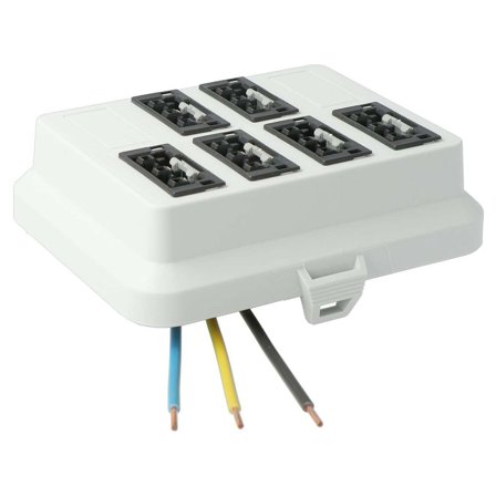 Rutab 1134229 Lock för kraft, svart 6xWago 3-pol, Installationsmaterial