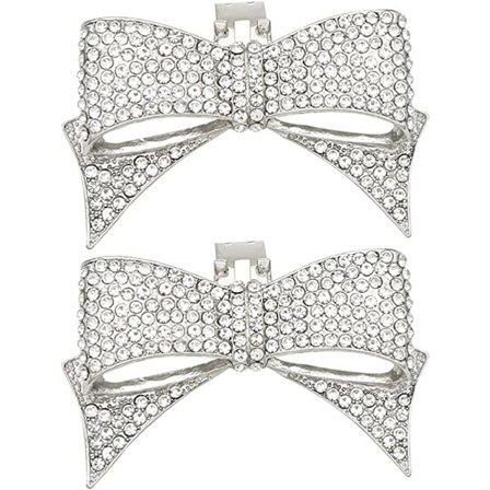 1 par slips för slips (silver), avtagbar skor Charm bo