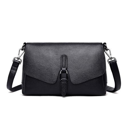 Kvinder læder håndtaske midaldrende mor første lag ko cross-body enkelt skulder modetaske Default Title