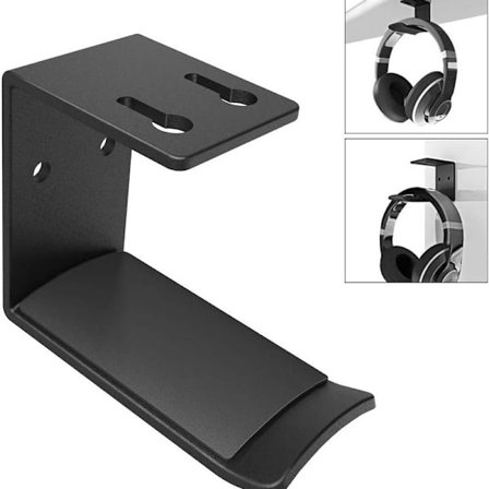 Hörlurshållare, platsbesparande headset under skrivbordet
