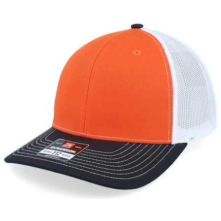 Richardson - Orange trucker Cap - 112 Tri Orange/White/Black Trucker @ Hatstore