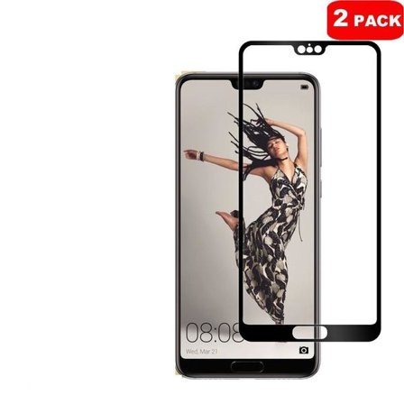 2 st heltäckande härdat glas för Huawei p20 pro