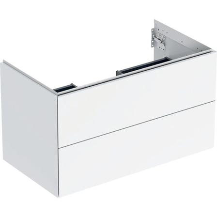 Geberit ONE 505.263.00.1 Allaskaappi 90 x 47 cm, 2 laatikkoa Valkoinen, korkeakiilto, Kylpyhuone