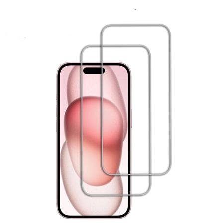 2-Pack - iPhone 15 Pro Max skjermbeskytter i herdet glass