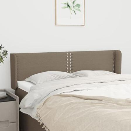 Vidaxl Huvudgavel Med Kanter Taupe 147x16x78/88 Cm Tyg Taupe