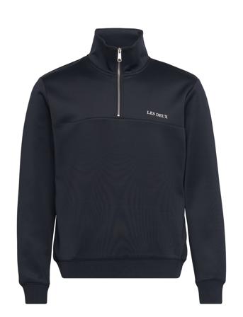 Ballier Track Half-Zip Sweatshirt Tops Sweat-shirts & Hoodies Sweat-shirts Navy Les Deux