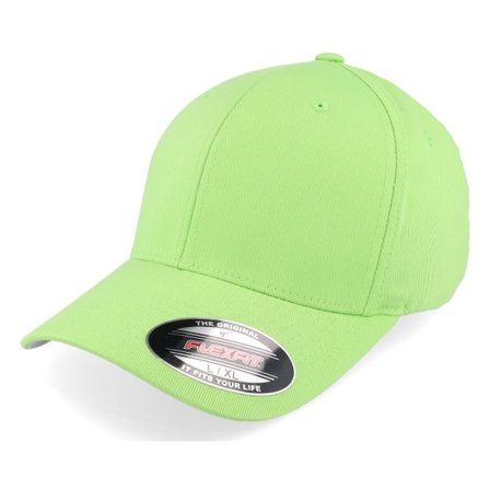 Flexfit - Grön flexfit Keps - Wooly Combed Fresh Green Flexfit @ Hatstore